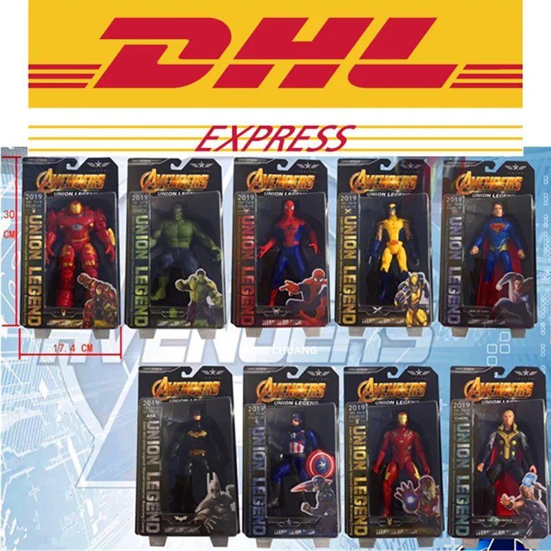 

Avengers Infinity War With LED Light Captain Iron Man America Batman Thor Spider-Man Superman Wolverine Action Figure Toy J283