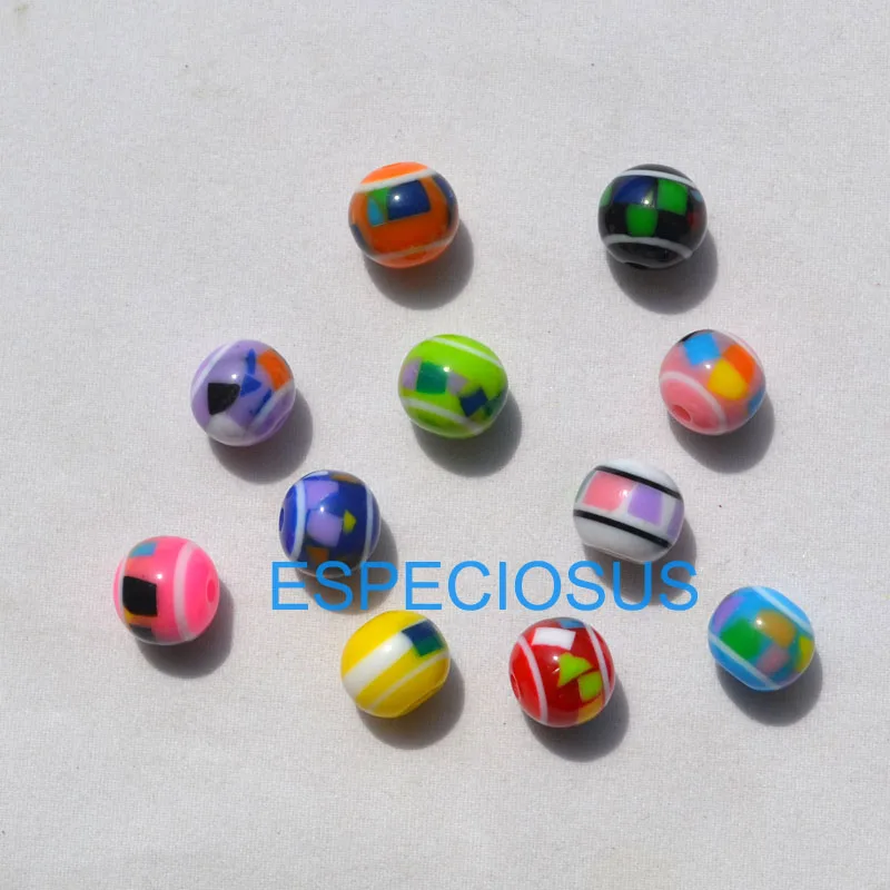 50 PCS DIY Jewelry Finding Accessories 10MM Shivering Round Beads Mix Color Flower Resin Beads Bracelet Making Departments
50 PCS DIY Jewelry Finding Accessories 10MM Shivering Round Beads Mix Color Flower Resin Beads Bracelet Making Departments