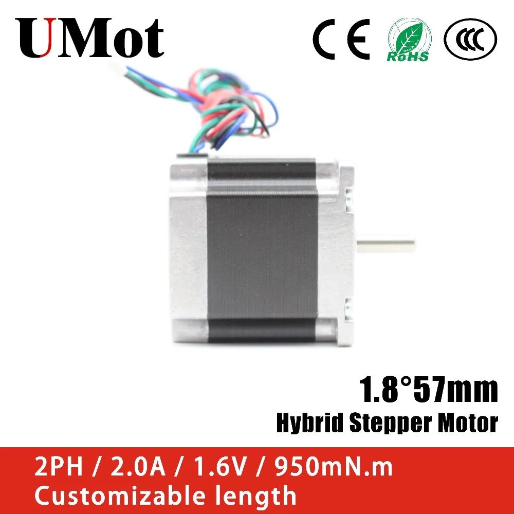 Nema 23 Stepper Motor 57mm 2PH 2A 950m.Nm Nema 23 Hybrid Stepper Motor for 3D Printer Medical equipment CNC
Nema 23 Stepper Motor 57mm 2PH 2A 950m.Nm Nema 23 Hybrid Stepper Motor for 3D Printer Medical equipment CNC