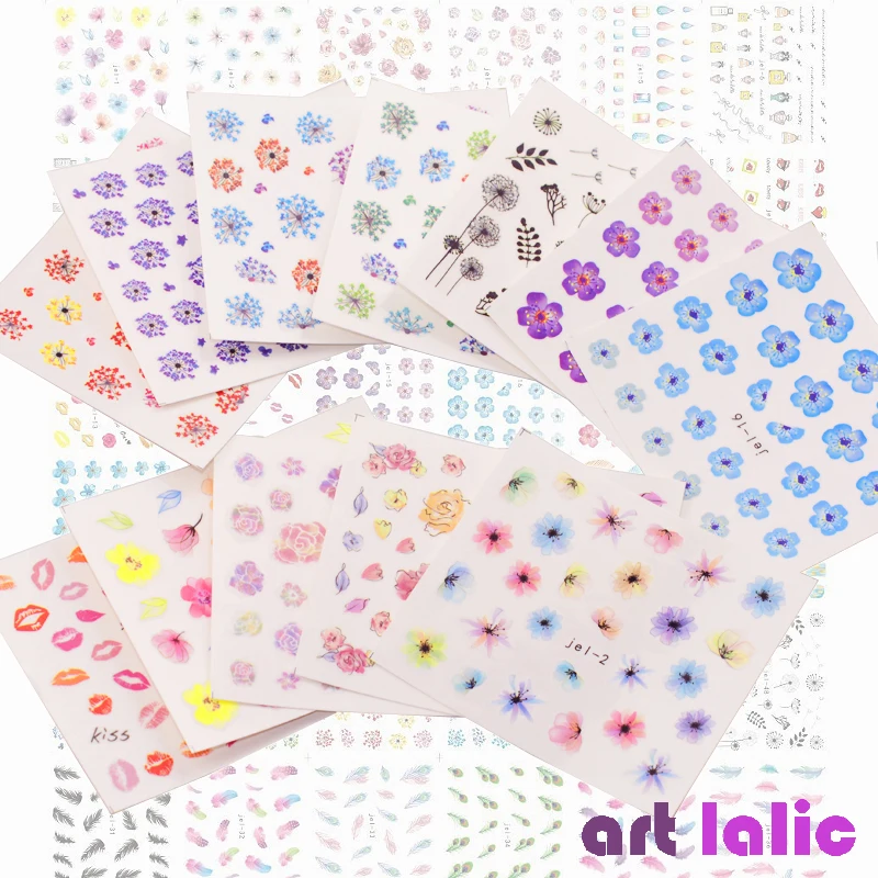 48 Sheet Mixed Design Nail Art Sticker Set Flower Leaf Lips Feather Water Decal Slider Wraps Stickers Decor Gel Manicure
48 Sheet Mixed Design Nail Art Sticker Set Flower Leaf Lips Feather Water Decal Slider Wraps Stickers Decor Gel Manicure