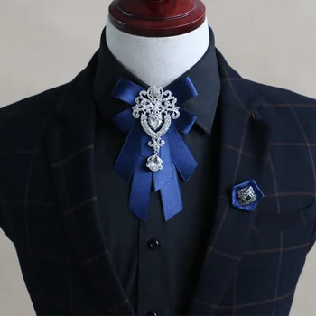Men's formal wear wedding Korean bow men's British bow tie groom wedding diamond collar flower 
Men's formal wear wedding Korean bow men's British bow tie groom wedding diamond collar flower