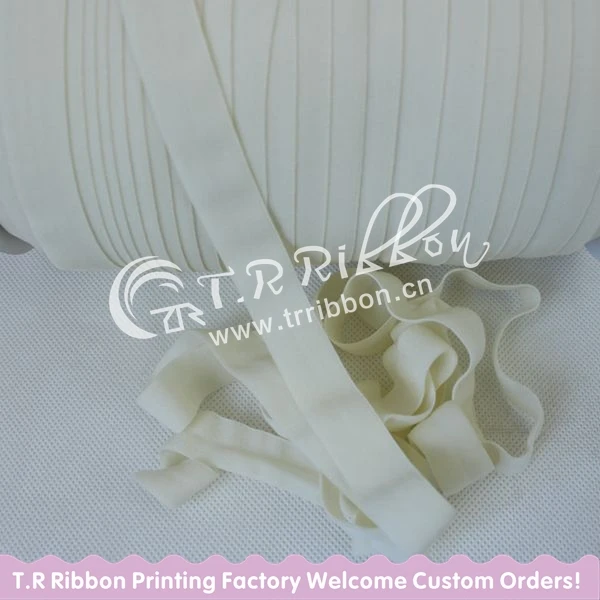 #810 Ivory matt fold over elastic wholesale 5/8" elastic ribbon 50 yards per color High quality
#810 Ivory matt fold over elastic wholesale 5/8" elastic ribbon 50 yards per color High quality
