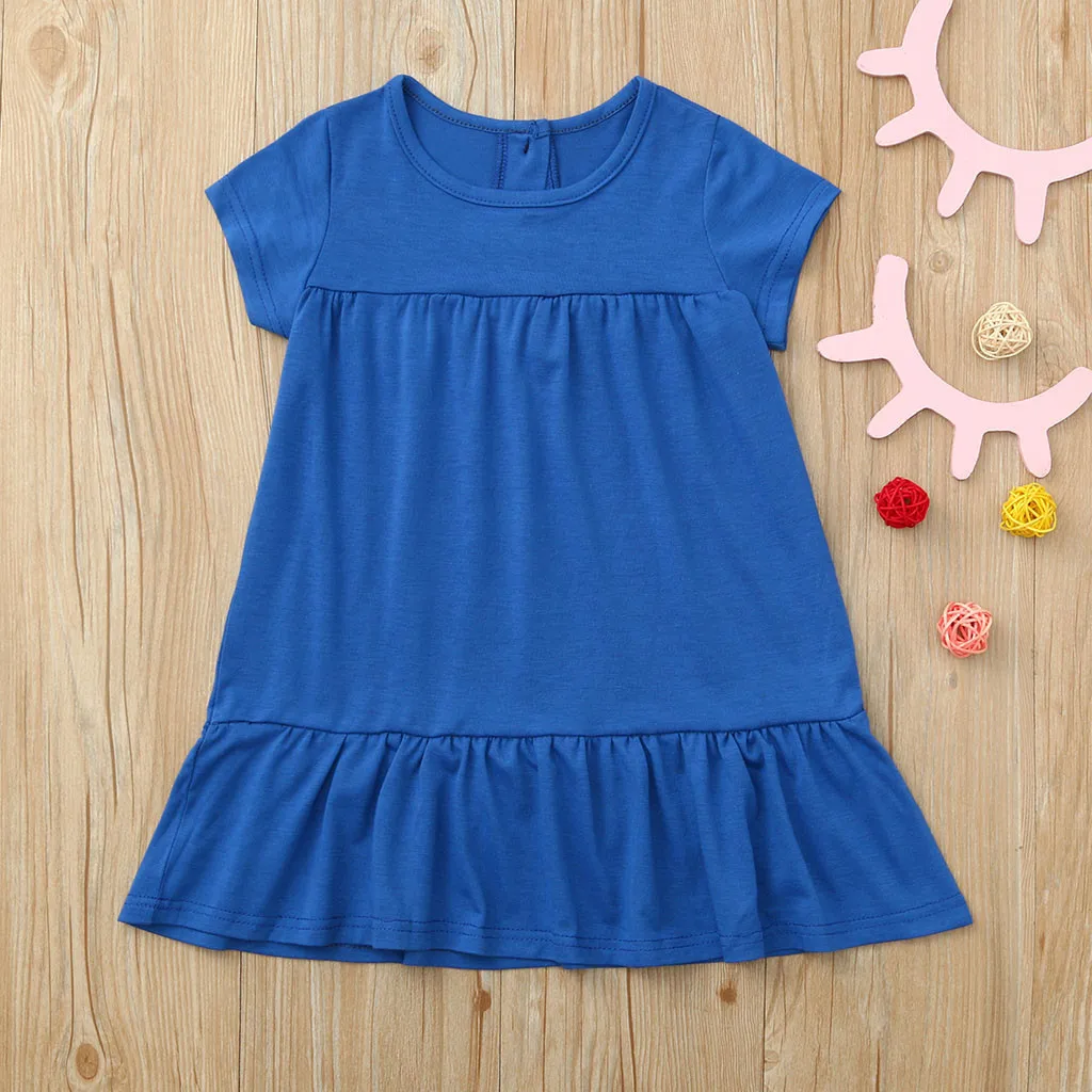 Blue Toddler Kids Baby Girls Short Sleeve Princess Party A-Line Tiered Swing Solid Dress Children's Summer Teen Party Clothing
Blue Toddler Kids Baby Girls Short Sleeve Princess Party A-Line Tiered Swing Solid Dress Children's Summer Teen Party Clothing