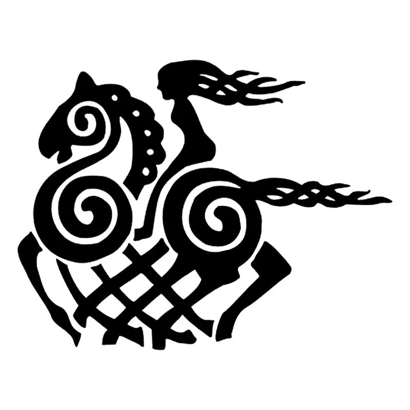 12.7cm*9.8cm Cartoon Viking Goddess Horse Vinyl Decal Black/Silver Car Sticker Fashion Car-styling S6-2877
12.7cm*9.8cm Cartoon Viking Goddess Horse Vinyl Decal Black/Silver Car Sticker Fashion Car-styling S6-2877