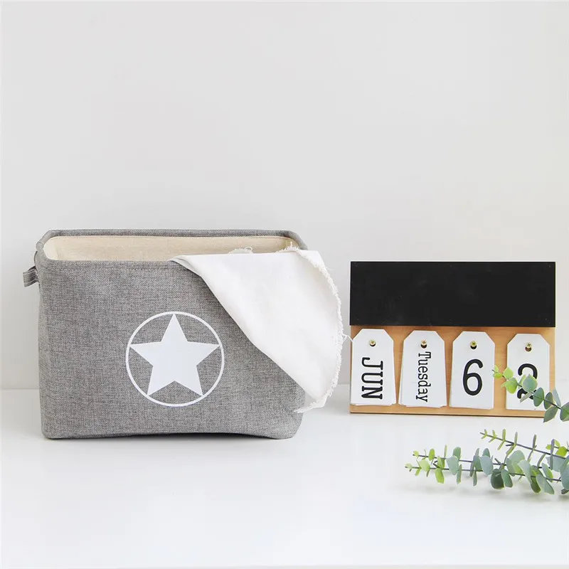 36*26*24.5cm Stars Printed Basket for Storage Fabric Baskes for Toys Laundry Basket Clothes Organizer 2018 New Storage Basket
36*26*24.5cm Stars Printed Basket for Storage Fabric Baskes for Toys Laundry Basket Clothes Organizer 2018 New Storage Basket