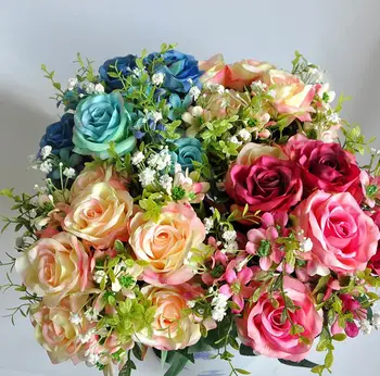 six rose heads bouquet of silk cloth with grass artificial flower decoration fake flower simulation roses free shipping SF0209
six rose heads bouquet of silk cloth with grass artificial flower decoration fake flower simulation roses free shipping SF0209