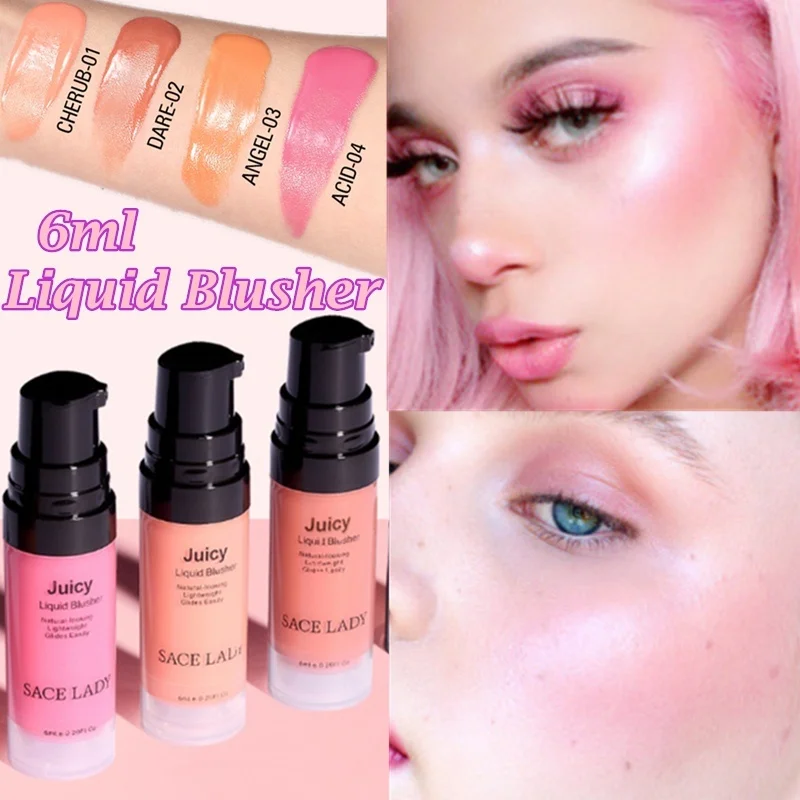 SACE LADY 4 Colors Liquid Blush Makeup Face Rouge Make Up Professional Natural Cheek Blusher Long Lasting Brand Peach Cosmetic
SACE LADY 4 Colors Liquid Blush Makeup Face Rouge Make Up Professional Natural Cheek Blusher Long Lasting Brand Peach Cosmetic