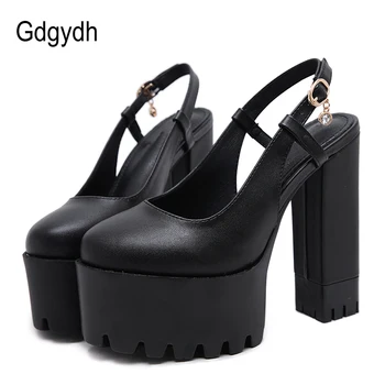 Gdgydh Spring Autumn Women's Shoes Slingbacks Heels Sexy Crystal Thick Heel Women Pumps Platform Shoes Black Leather Hot Selling
Gdgydh Spring Autumn Women's Shoes Slingbacks Heels Sexy Crystal Thick Heel Women Pumps Platform Shoes Black Leather Hot Selling