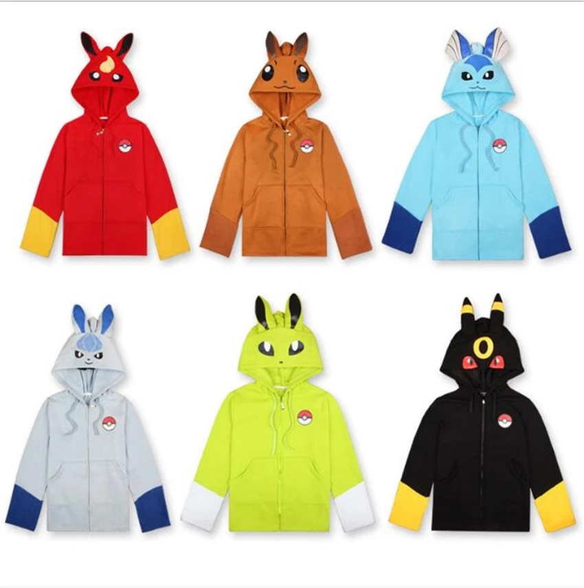 Women Cartoon Anime Hoodies Costume Men Pokemon Pikachu with Ears Face Eyes Sweatshirt Jacket Hoodies with Zip Hood Coat Top
Women Cartoon Anime Hoodies Costume Men Pokemon Pikachu with Ears Face Eyes Sweatshirt Jacket Hoodies with Zip Hood Coat Top