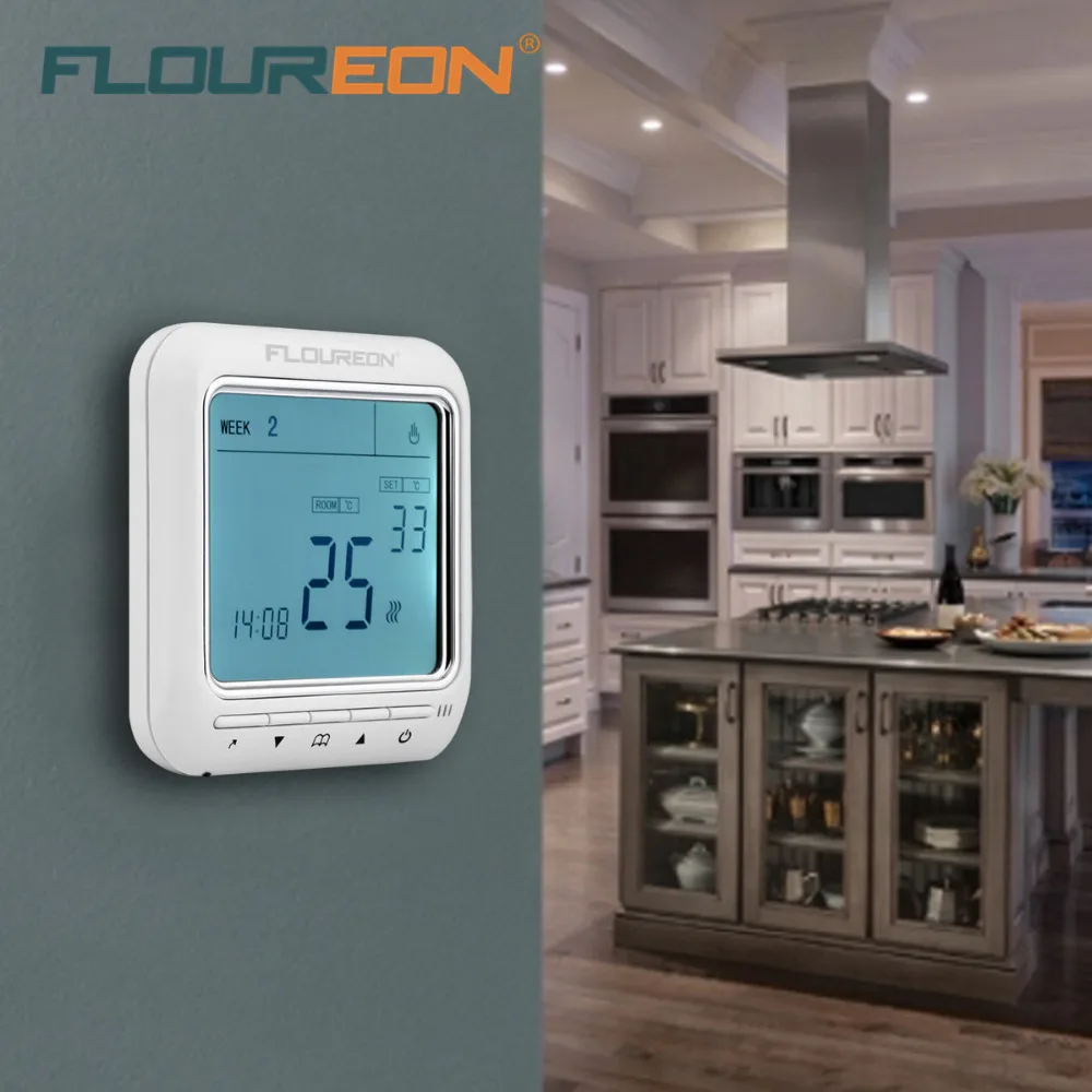 Floureon Digital LCD Heating Thermostat Temperature ControllerFor Industrial/Commercial/Domestic Rooms Temperature Control
Floureon Digital LCD Heating Thermostat Temperature ControllerFor Industrial/Commercial/Domestic Rooms Temperature Control