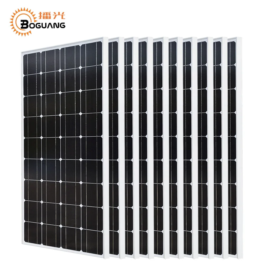 

Boguang 10*100w solar panel 1000w Photovoltaic module Monocrystalline silicon cell 1KW off Grid System for 12v/24v battery