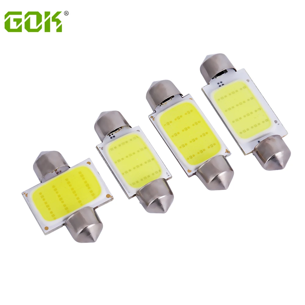 

100pcs Super Bright festoon COB led light car Interior lamp White Festoon led Dome c5w 31mm 36mm 39mm 42mm 3w c5w Car Bulb