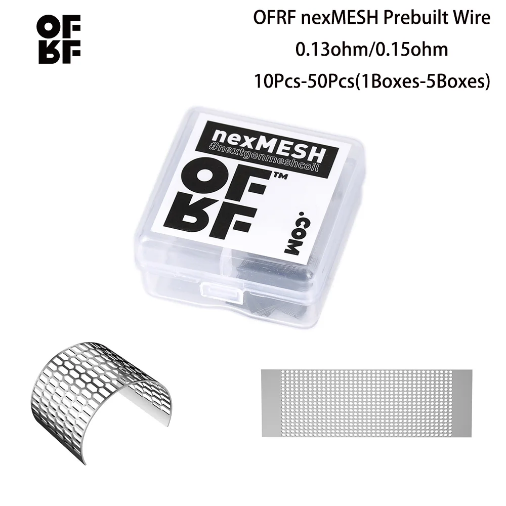 10pcs-50Pcs Original OFRF nexMESH Coil Mesh Prebuild Wire 0.15ohm 0.13ohm Coil Rebuildable Mesh Coils VS Wotofo Profile RDA Mesh
10pcs-50Pcs Original OFRF nexMESH Coil Mesh Prebuild Wire 0.15ohm 0.13ohm Coil Rebuildable Mesh Coils VS Wotofo Profile RDA Mesh