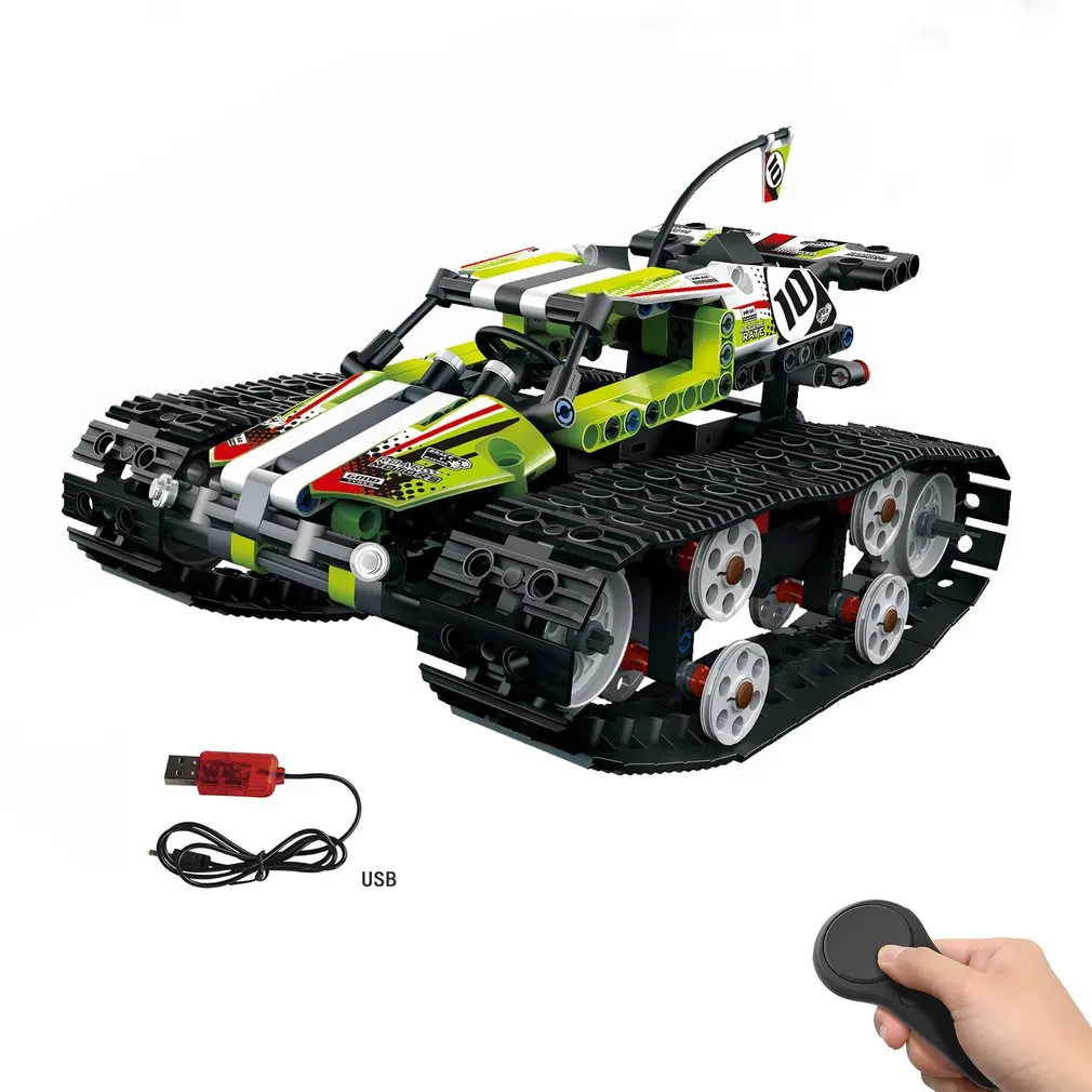 MoFun-13023 410pcs DIY Electric RC Car 2.4G 4CH USB Charging Building Block Simulated Tracked High Speed Cars Toy For Children
MoFun-13023 410pcs DIY Electric RC Car 2.4G 4CH USB Charging Building Block Simulated Tracked High Speed Cars Toy For Children