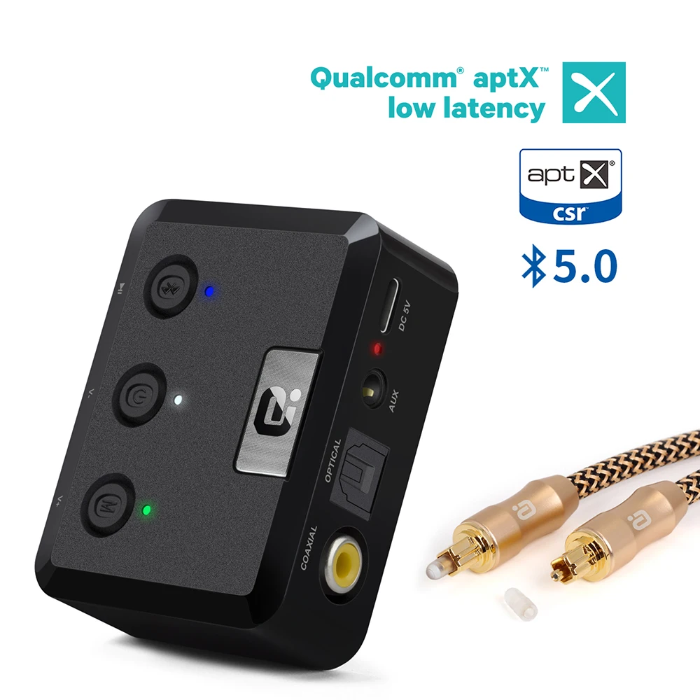 MR235 Wireless Bluetooth 5.0 Receiver Audio Adapter Optical,Coaxial & 3.5mm AUX Receiver aptX for Home Stereo Music Sound System
MR235 Wireless Bluetooth 5.0 Receiver Audio Adapter Optical,Coaxial & 3.5mm AUX Receiver aptX for Home Stereo Music Sound System