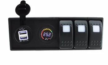 IZTOSS DC 24V LED Digital voltmeter 3.1A USB Socket with toggle rocker switch jumper wires and housing holder
IZTOSS DC 24V LED Digital voltmeter 3.1A USB Socket with toggle rocker switch jumper wires and housing holder