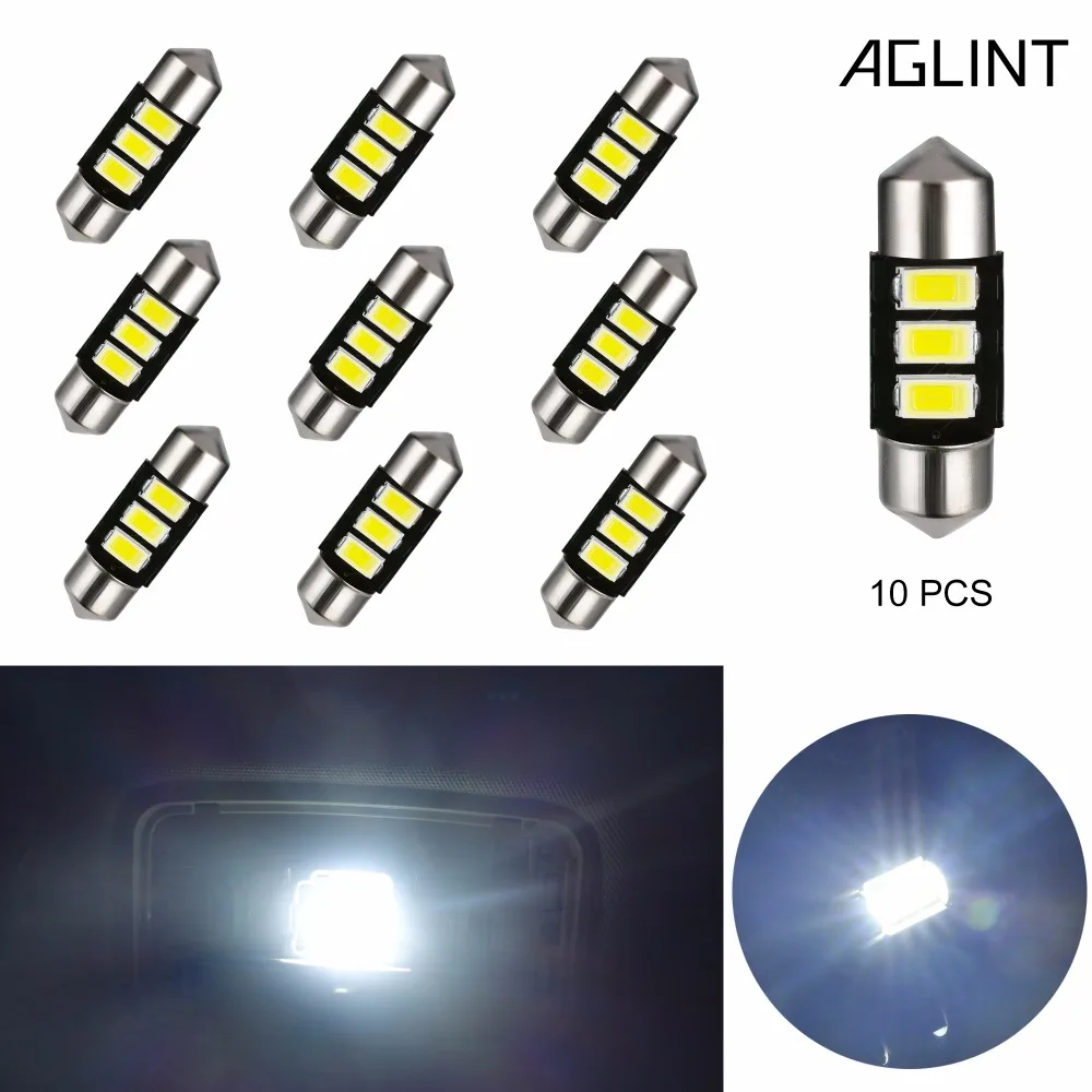 AGLINT 10PCS C5W Festoon 31MM 5730 5630SMD 3Chips LED Bulbs For Automobile Interior Dome Reading Lights Map Bulbs White 12V
AGLINT 10PCS C5W Festoon 31MM 5730 5630SMD 3Chips LED Bulbs For Automobile Interior Dome Reading Lights Map Bulbs White 12V