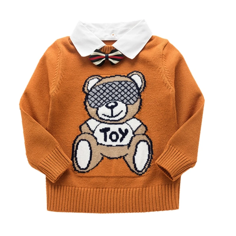 Cartoon Bear Children's Sweater Long Sleeve Baby Pullover Boys Jersey Sweter 2019 Autumn Winter Causal Cartoon Bow Kids Sweaters
Cartoon Bear Children's Sweater Long Sleeve Baby Pullover Boys Jersey Sweter 2019 Autumn Winter Causal Cartoon Bow Kids Sweaters
