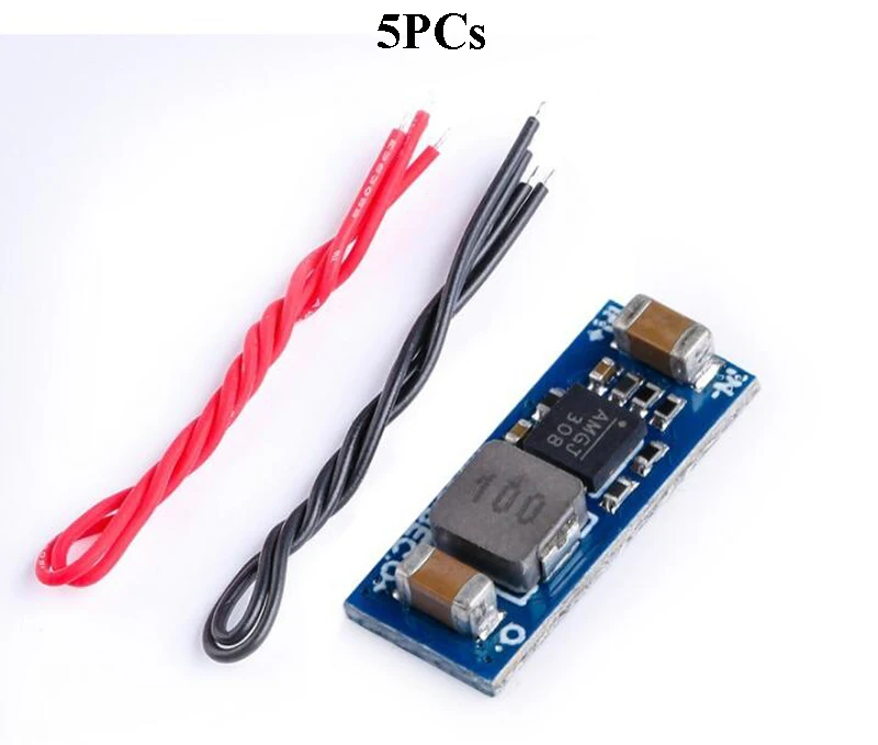 5PCs Micro 2A DC-DC BEC Module 3-6S Input 5V Output Voltage Step Down Module For RC FPV Racing Drone 14.5*6.6*2.6MM
5PCs Micro 2A DC-DC BEC Module 3-6S Input 5V Output Voltage Step Down Module For RC FPV Racing Drone 14.5*6.6*2.6MM