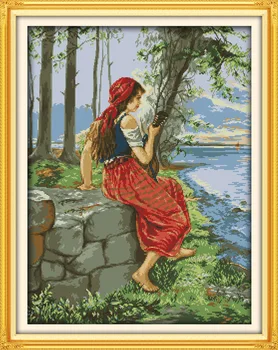 A girl Watching the sea Printed Canvas DMC Counted Chinese Cross Stitch Kits printed Cross-stitch set Embroidery Needlework
A girl Watching the sea Printed Canvas DMC Counted Chinese Cross Stitch Kits printed Cross-stitch set Embroidery Needlework