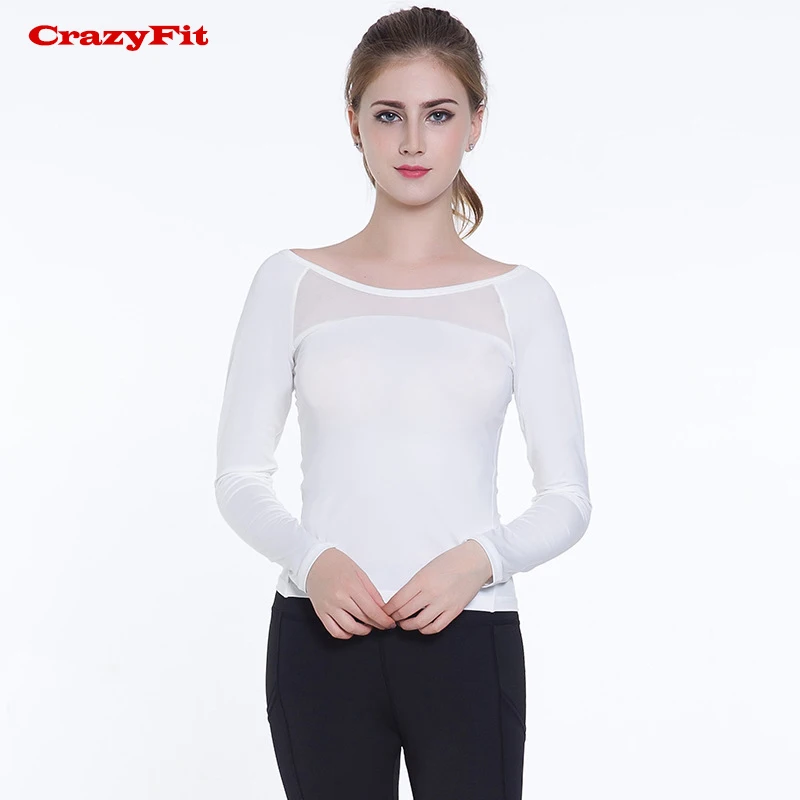CrazyFit Yoga Top White Sport Shirt Long Sleeve 2018 New Fitness Women Sport Clothes Mesh Hollow out Cross Straps Yoga Clothing
CrazyFit Yoga Top White Sport Shirt Long Sleeve 2018 New Fitness Women Sport Clothes Mesh Hollow out Cross Straps Yoga Clothing