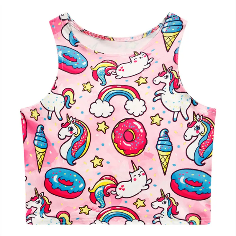 Funny 90s Rainbow Donut Unicorn Tank Top Sexy Women Summer Tee Kawaii Pink Girls Crop Top Fashion Harajuku Holiday Dancing Vest
Funny 90s Rainbow Donut Unicorn Tank Top Sexy Women Summer Tee Kawaii Pink Girls Crop Top Fashion Harajuku Holiday Dancing Vest