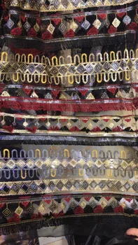 J-92922 embroiderd lace fabric beautiful sequins Nigerian fabric for party dress
J-92922 embroiderd lace fabric beautiful sequins Nigerian fabric for party dress