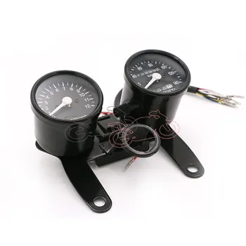 Black Metal Motorcycle Odometer Speedometer Tachometer Gauge+Bracket 2 In 1 Universal for Honda Yamaha Chopper Bobber Cafe Racer
Black Metal Motorcycle Odometer Speedometer Tachometer Gauge+Bracket 2 In 1 Universal for Honda Yamaha Chopper Bobber Cafe Racer