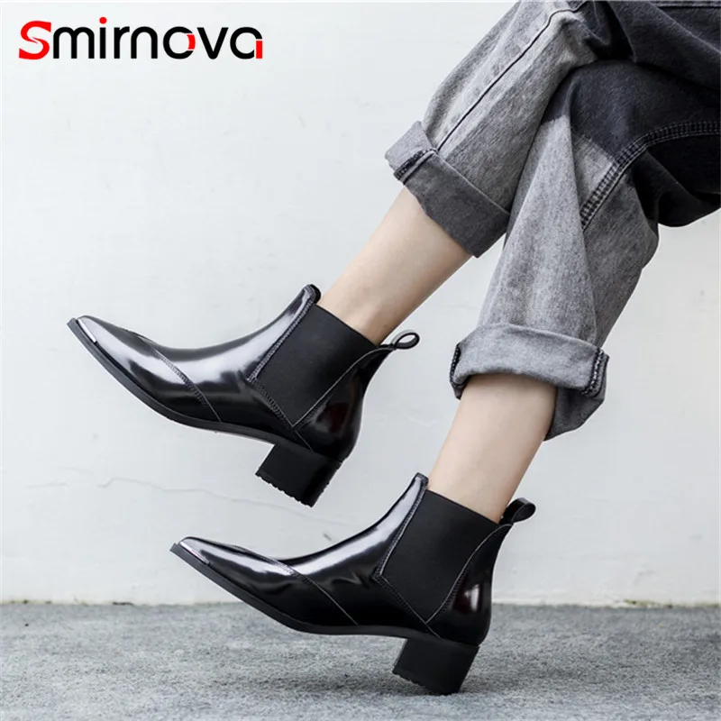 Smirnova TOP ladies shoes 2020 high quality genuine leather boots pointed toe ankle boots autumn winter thick heels boots woman
Smirnova TOP ladies shoes 2020 high quality genuine leather boots pointed toe ankle boots autumn winter thick heels boots woman