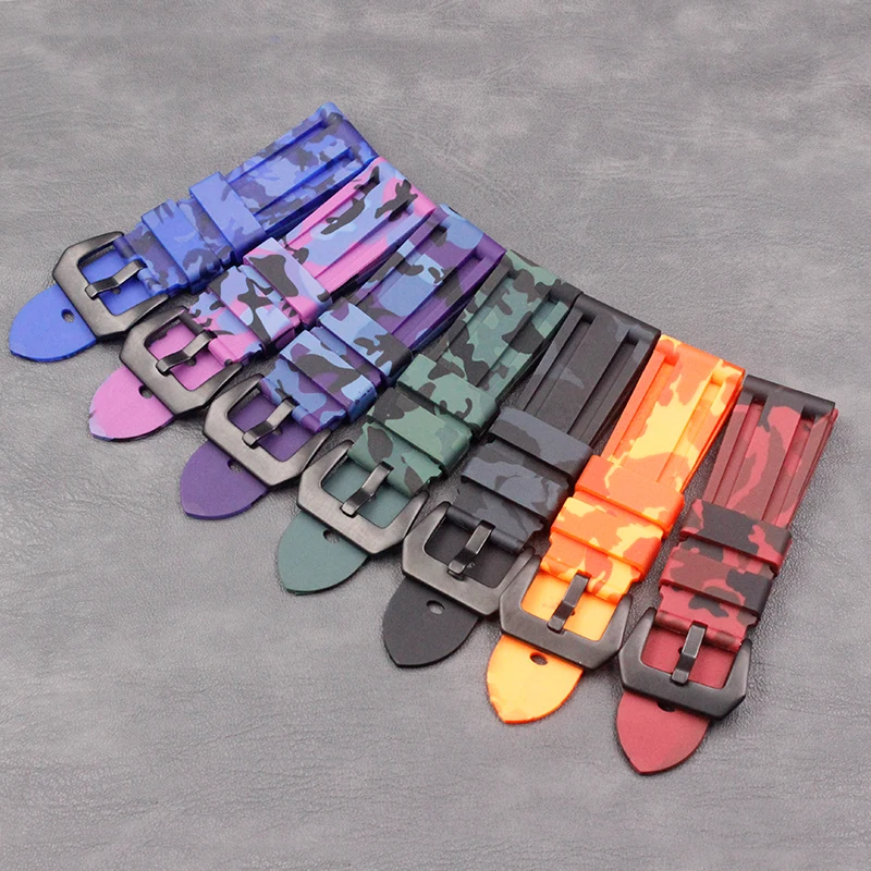 Watch accessories 24mm silicone rubber strap for men and women for Panerai strap PAM508PAM441 111 380 0389 strap buckle
Watch accessories 24mm silicone rubber strap for men and women for Panerai strap PAM508PAM441 111 380 0389 strap buckle