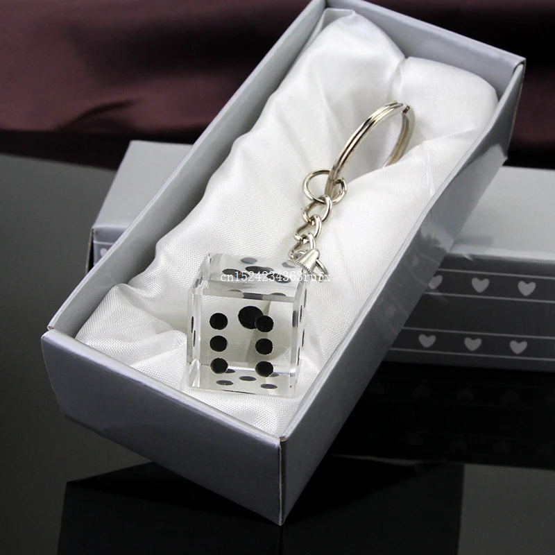 50pcs Crystal Dice Keychain Unqiue Party Gift Las Vegas Themed Crystal Dice Key Ring Bridal Shower Favors Gift For Man
50pcs Crystal Dice Keychain Unqiue Party Gift Las Vegas Themed Crystal Dice Key Ring Bridal Shower Favors Gift For Man