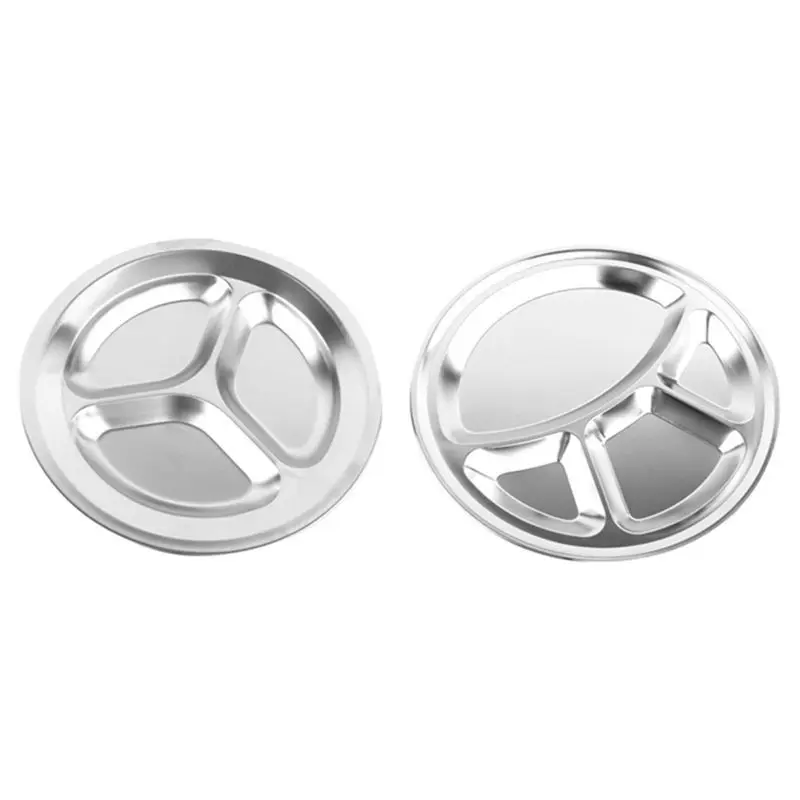 3/4 Sections Camping Stainless Steel Divided Dish Tableware Dinner Students Grid Dinner Round Lunch Plate Canteen Supplies Pro
3/4 Sections Camping Stainless Steel Divided Dish Tableware Dinner Students Grid Dinner Round Lunch Plate Canteen Supplies Pro