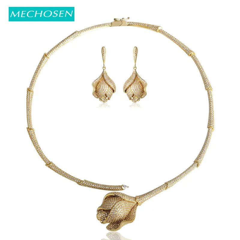 MECHOSEN Women Bridal Wedding Jewelry Sets Necklace Earring Sets Romantic Tulip Rose Gold Color unicorn party lima peru femme 
MECHOSEN Women Bridal Wedding Jewelry Sets Necklace Earring Sets Romantic Tulip Rose Gold Color unicorn party lima peru femme