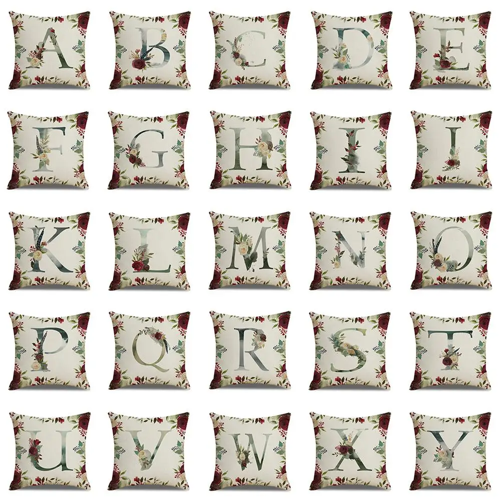 Letter Alphabet Flower Pillow Case Cushion Cover Sofa Bed Car Cafe Office Decor Set 45cm x 45cm
Letter Alphabet Flower Pillow Case Cushion Cover Sofa Bed Car Cafe Office Decor Set 45cm x 45cm