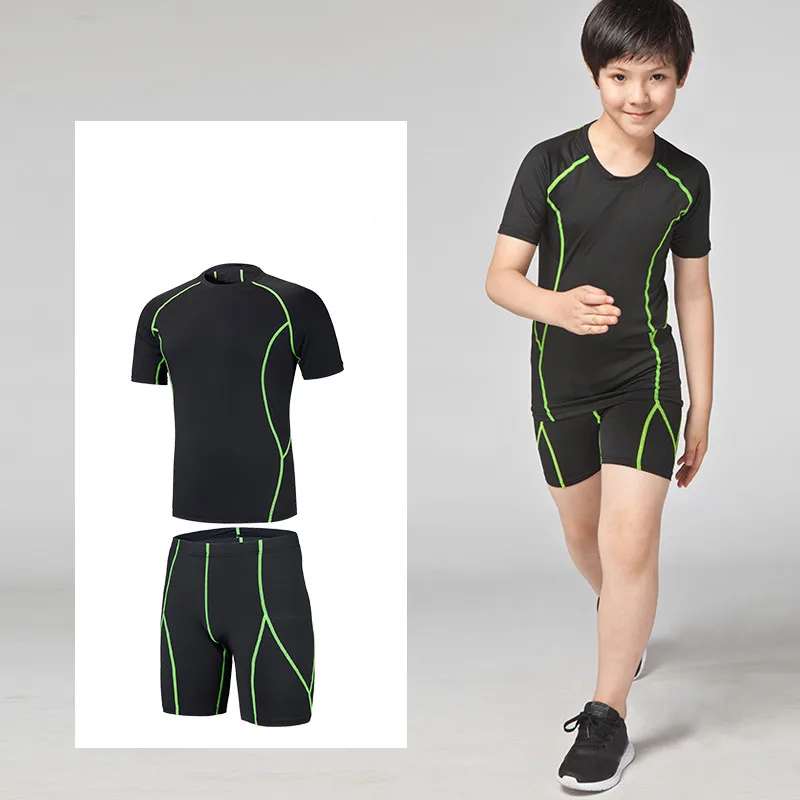 Kids Running Sets Boys Girls Compression base layer t shirt Basketball football Soccer set Sports Fitness Shorts Tennis Shirts
Kids Running Sets Boys Girls Compression base layer t shirt Basketball football Soccer set Sports Fitness Shorts Tennis Shirts