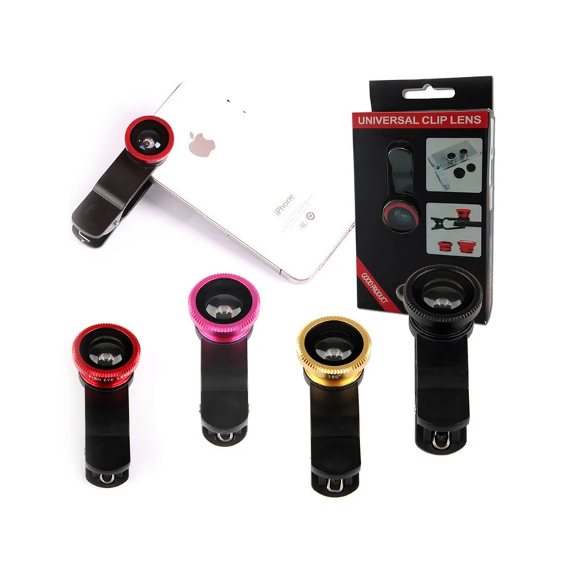 3 In 1 font b Lens b font Clip Selfie Kit Macro Wide Angle font b