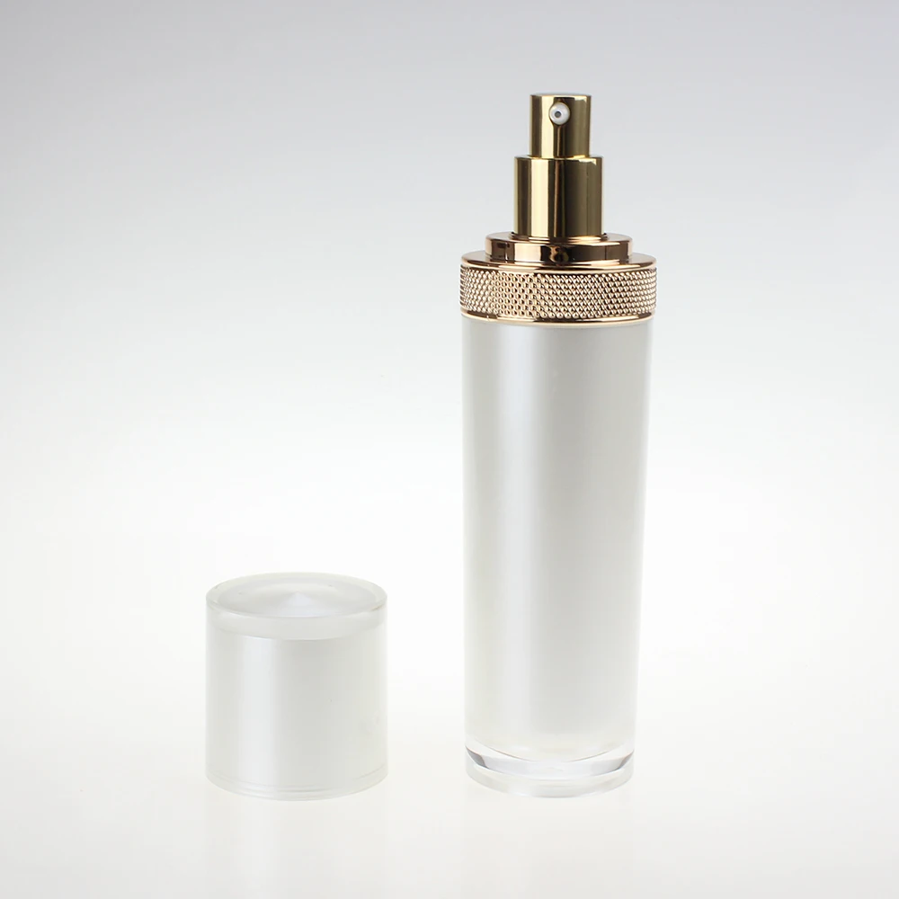 Luxury 120 ml cosmetic lotion pump pearl white with golden cap acrylic lotion bottle
Luxury 120 ml cosmetic lotion pump pearl white with golden cap acrylic lotion bottle