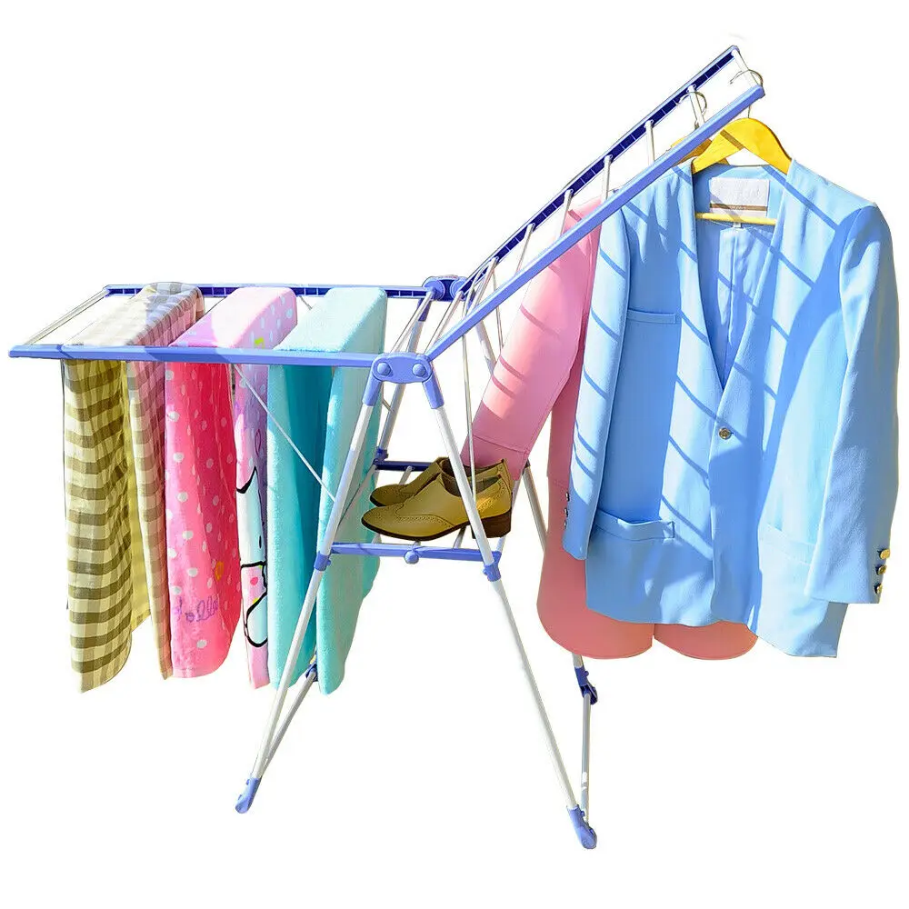 Foldable Laundry Clothes Storage Drying Rack Airer Winged Portable Dryer Hanger Organizer Indoor outdoor DQ0820
Foldable Laundry Clothes Storage Drying Rack Airer Winged Portable Dryer Hanger Organizer Indoor outdoor DQ0820