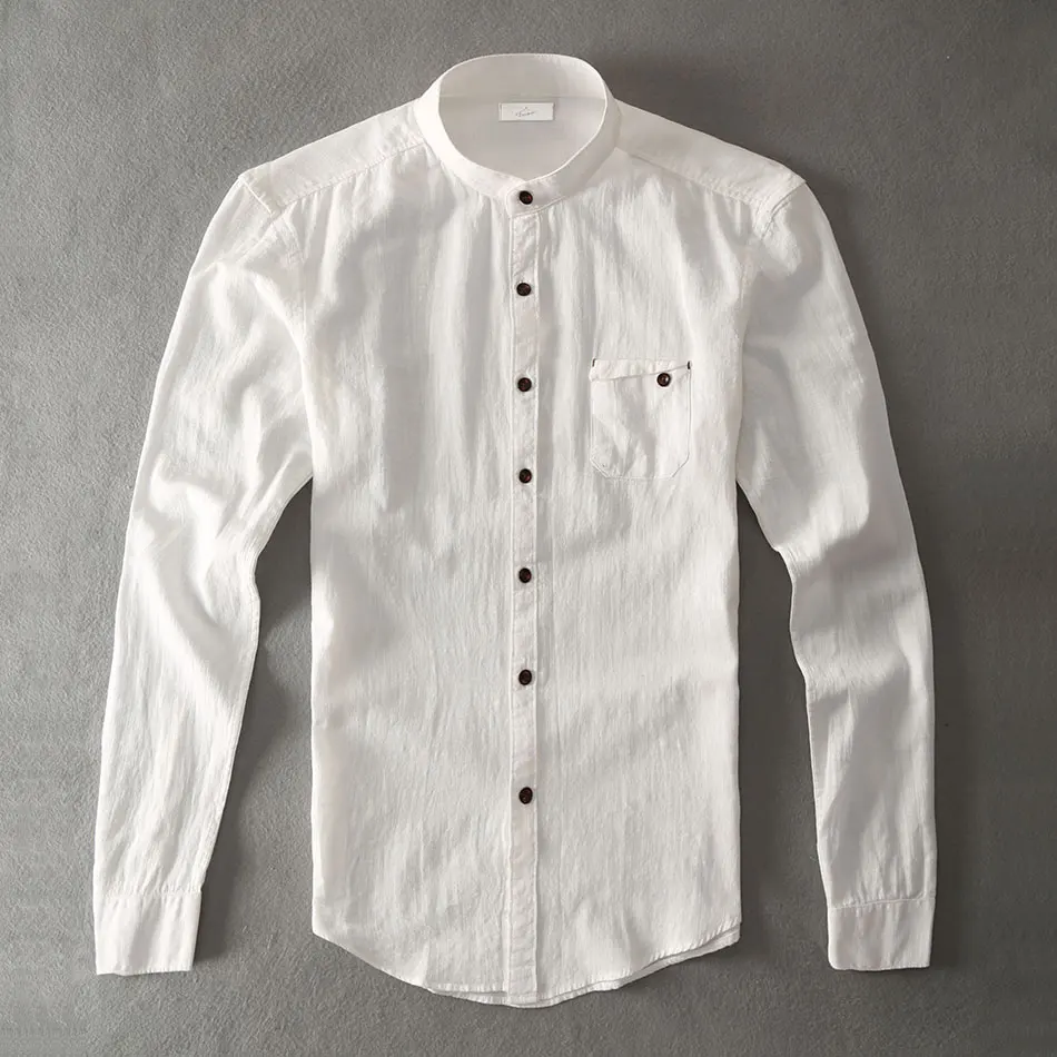 Grandad Mandarin Collar Casual Shirt Men Slim Cotton Hawaiian Shirt Male Social Fashion Wear
Grandad Mandarin Collar Casual Shirt Men Slim Cotton Hawaiian Shirt Male Social Fashion Wear