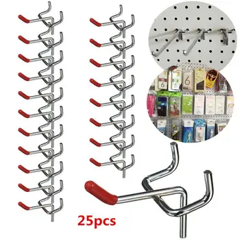 25pcs 50mm PEG BOARD HOOKS Board Wall Retail Display Shop Peg Slat Walling Home Hanger Chrome Metal 1~1.5KG Loading Capacity
25pcs 50mm PEG BOARD HOOKS Board Wall Retail Display Shop Peg Slat Walling Home Hanger Chrome Metal 1~1.5KG Loading Capacity