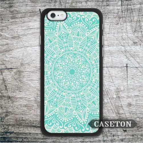 Pastel Mint Blue Floral Mandala font b Case b font For iPod 5 and For font
