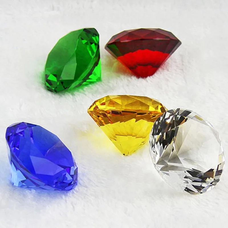 60mm Colorful Crystal Glass Diamond Paperweight Quartz Crafts Home Decor Ornaments Birthday Wedding Party Souvenir Gifts
60mm Colorful Crystal Glass Diamond Paperweight Quartz Crafts Home Decor Ornaments Birthday Wedding Party Souvenir Gifts