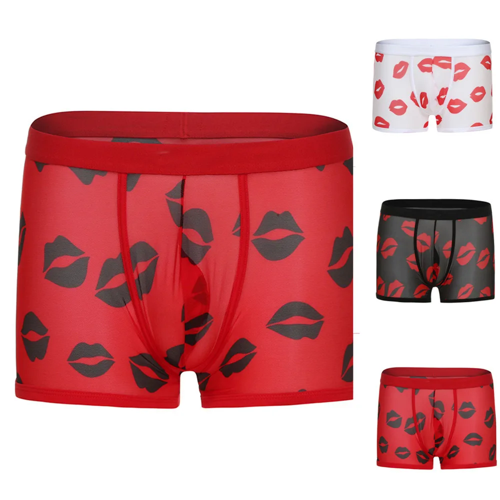 Men's Underwear New Sexy Hot Red Lip Mesh Hip Low Waist Nylon Soft and Comfortable Breathable Fashion Casual Daily Boxer #Z
Men's Underwear New Sexy Hot Red Lip Mesh Hip Low Waist Nylon Soft and Comfortable Breathable Fashion Casual Daily Boxer #Z