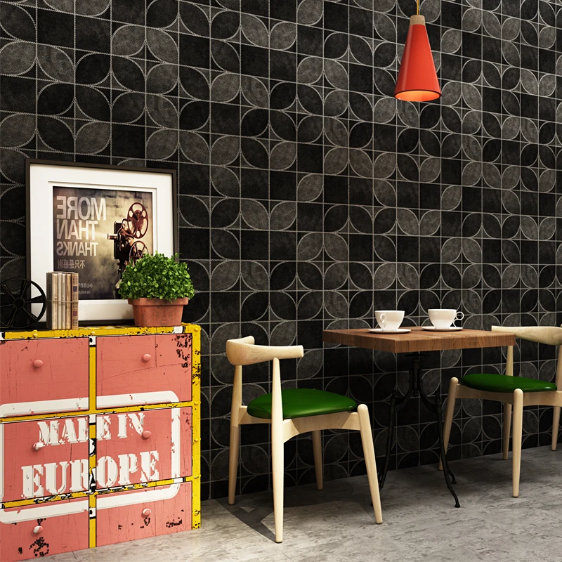 PVC Waterproof Vinyl Wall Paper 3D Black Lattice Modern Restaurant Cafe Shop Decor Wall Covering Wallpaper Papel De Parede 3D
PVC Waterproof Vinyl Wall Paper 3D Black Lattice Modern Restaurant Cafe Shop Decor Wall Covering Wallpaper Papel De Parede 3D