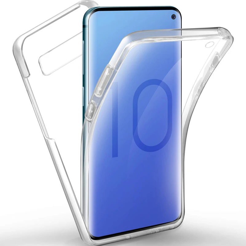 Защитный чехол для Samsung S10/S9/S8/Note 9 прозрачный и мягкий силиконовый из ТПУ с полным