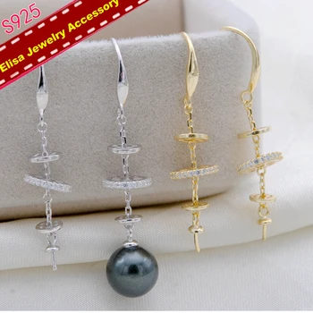 S925 Sterling Silver Drop Earrings Fittings Fashion Design Pearl Earrings Jewelry Accessory Silver&Gold Color 3Pairs/Lot
S925 Sterling Silver Drop Earrings Fittings Fashion Design Pearl Earrings Jewelry Accessory Silver&Gold Color 3Pairs/Lot