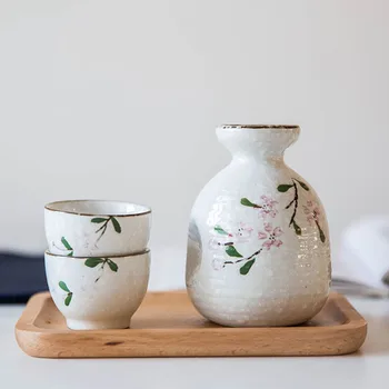 Japanese Style Cherry Blossoms Ceramic Wine Ware One Hip Flasks with Two Sake Cups Kit / Drinkware Teacup Liqueur Cup Flagon Pot
Japanese Style Cherry Blossoms Ceramic Wine Ware One Hip Flasks with Two Sake Cups Kit / Drinkware Teacup Liqueur Cup Flagon Pot