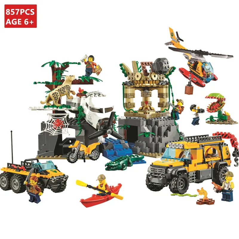 857Pcs City Ungle Jungle Exploration Site Building Blocks Sets 60161 LegoINGLs Bricks Model DIY Toys Children Christmas Gifts
857Pcs City Ungle Jungle Exploration Site Building Blocks Sets 60161 LegoINGLs Bricks Model DIY Toys Children Christmas Gifts
