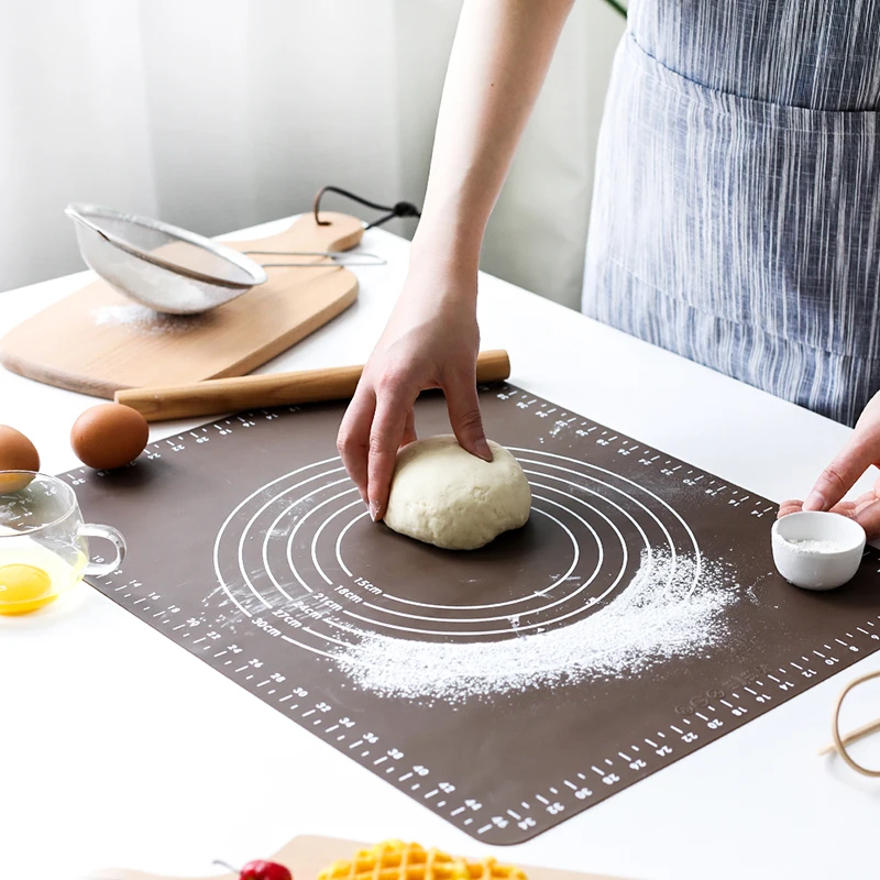 Non-Stick Silicone Baking Mat Thickening Flour Rolling Scale Mat Kneading Pizza Dough Pad Baking Pastry Rolling Mat Cake Liners
Non-Stick Silicone Baking Mat Thickening Flour Rolling Scale Mat Kneading Pizza Dough Pad Baking Pastry Rolling Mat Cake Liners