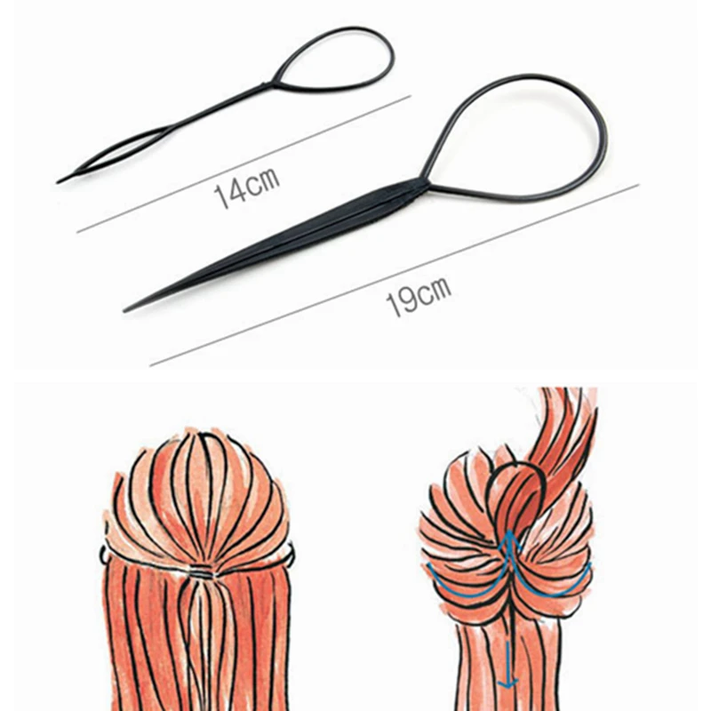 2pcs/Set Maker Hair Braid Ponytail Creator Loop Styling Tools Plastic Black Tail Clip Styling Tool
2pcs/Set Maker Hair Braid Ponytail Creator Loop Styling Tools Plastic Black Tail Clip Styling Tool